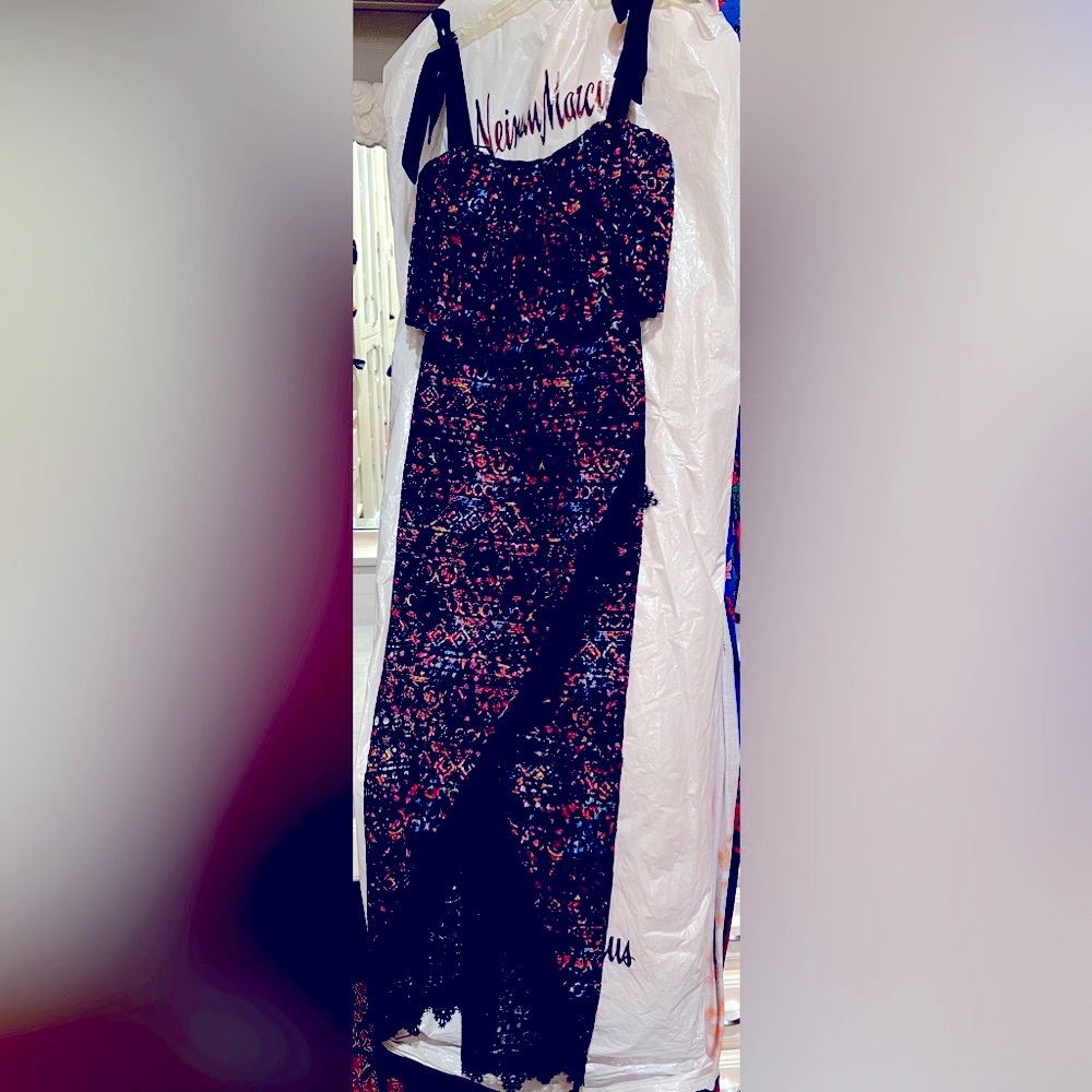 Unique dress with bow tie straps